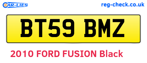 BT59BMZ are the vehicle registration plates.