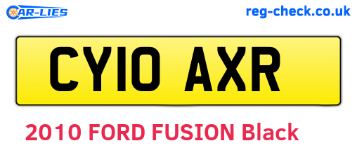 CY10AXR are the vehicle registration plates.