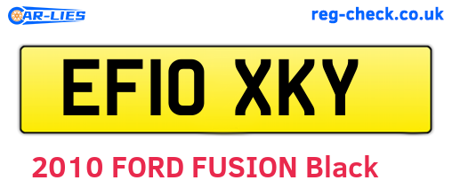 EF10XKY are the vehicle registration plates.
