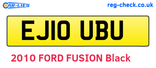 EJ10UBU are the vehicle registration plates.