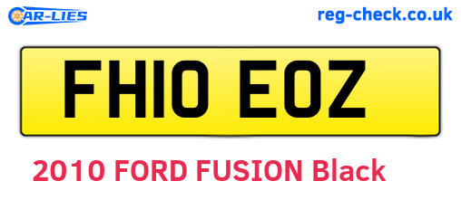 FH10EOZ are the vehicle registration plates.