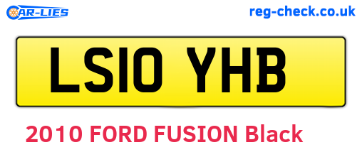 LS10YHB are the vehicle registration plates.