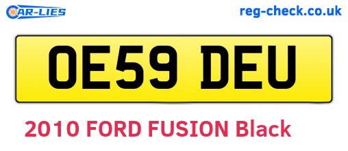 OE59DEU are the vehicle registration plates.