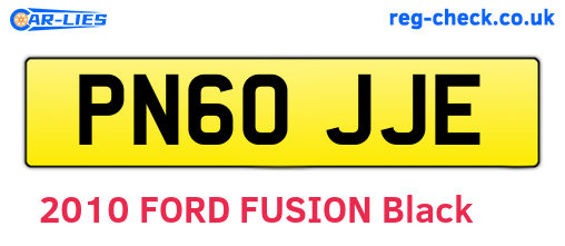 PN60JJE are the vehicle registration plates.