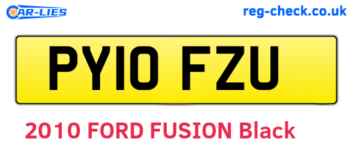 PY10FZU are the vehicle registration plates.