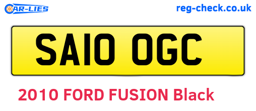 SA10OGC are the vehicle registration plates.