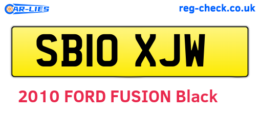 SB10XJW are the vehicle registration plates.