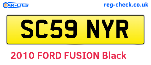 SC59NYR are the vehicle registration plates.