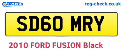 SD60MRY are the vehicle registration plates.