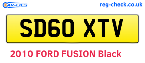 SD60XTV are the vehicle registration plates.