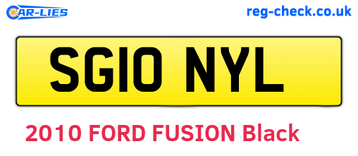 SG10NYL are the vehicle registration plates.