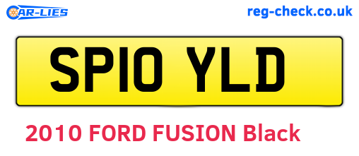SP10YLD are the vehicle registration plates.
