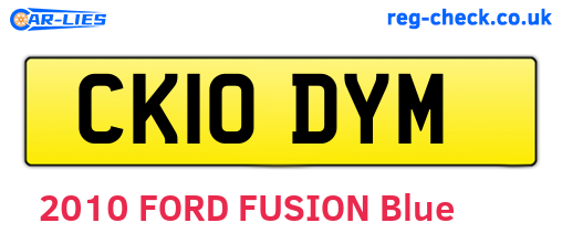 CK10DYM are the vehicle registration plates.