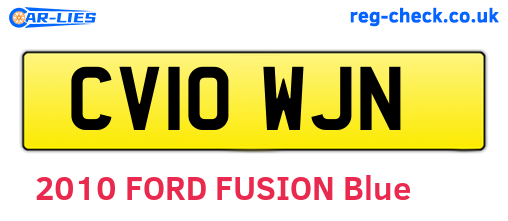 CV10WJN are the vehicle registration plates.