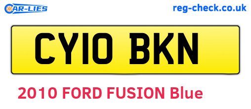 CY10BKN are the vehicle registration plates.