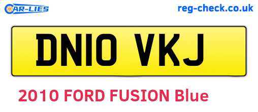 DN10VKJ are the vehicle registration plates.