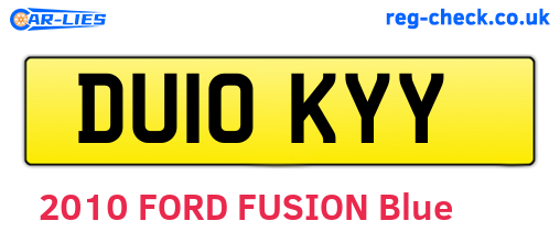 DU10KYY are the vehicle registration plates.