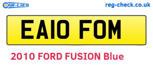EA10FOM are the vehicle registration plates.