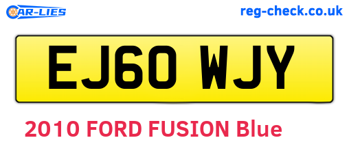 EJ60WJY are the vehicle registration plates.