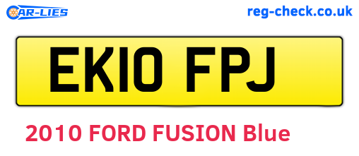EK10FPJ are the vehicle registration plates.