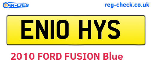 EN10HYS are the vehicle registration plates.