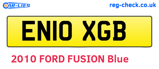 EN10XGB are the vehicle registration plates.