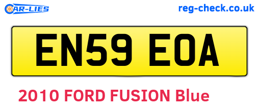 EN59EOA are the vehicle registration plates.