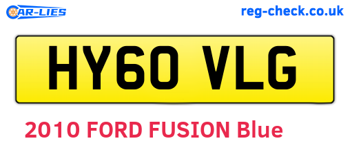 HY60VLG are the vehicle registration plates.