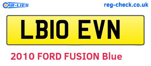 LB10EVN are the vehicle registration plates.