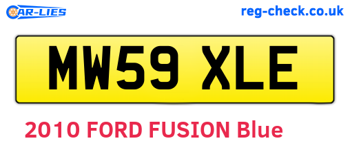 MW59XLE are the vehicle registration plates.