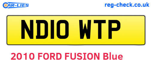 ND10WTP are the vehicle registration plates.