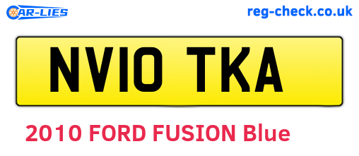 NV10TKA are the vehicle registration plates.