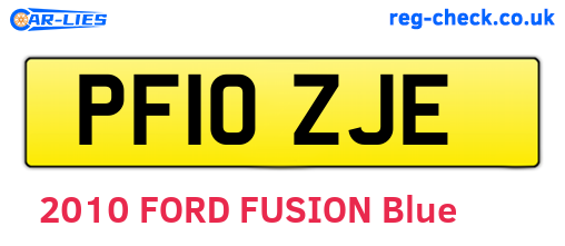 PF10ZJE are the vehicle registration plates.