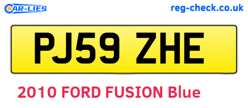 PJ59ZHE are the vehicle registration plates.