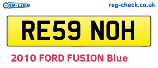 RE59NOH are the vehicle registration plates.