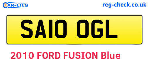 SA10OGL are the vehicle registration plates.