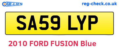 SA59LYP are the vehicle registration plates.