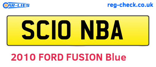SC10NBA are the vehicle registration plates.