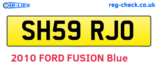 SH59RJO are the vehicle registration plates.