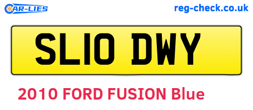 SL10DWY are the vehicle registration plates.