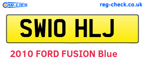 SW10HLJ are the vehicle registration plates.