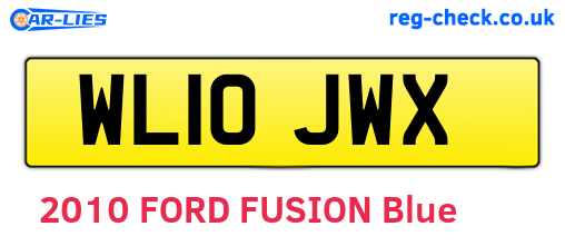 WL10JWX are the vehicle registration plates.