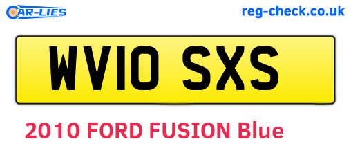 WV10SXS are the vehicle registration plates.