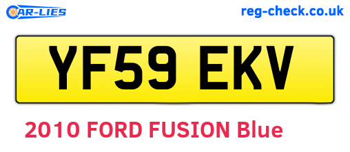 YF59EKV are the vehicle registration plates.
