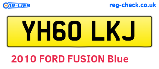 YH60LKJ are the vehicle registration plates.