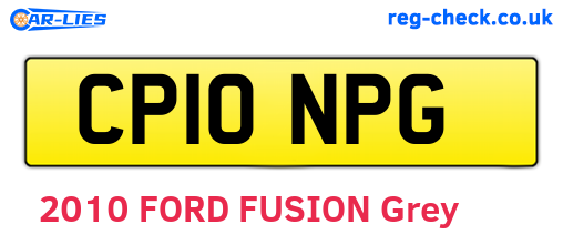 CP10NPG are the vehicle registration plates.