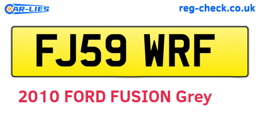 FJ59WRF are the vehicle registration plates.