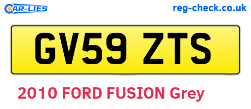 GV59ZTS are the vehicle registration plates.