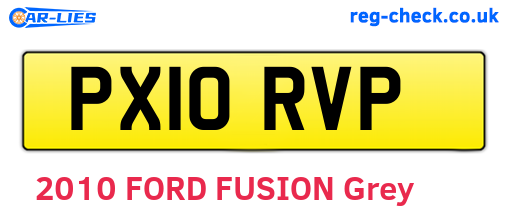PX10RVP are the vehicle registration plates.