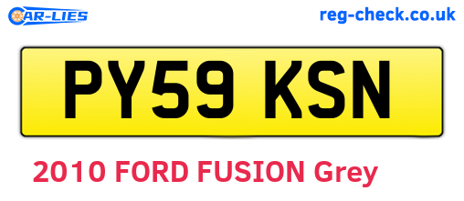 PY59KSN are the vehicle registration plates.
